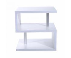 Tavolino Basso Da Salotto In Legno Bianco 50x50x50 Cm Benzoni