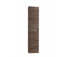 Mobile Da Bagno A Colonna 2 Ante In Melaminico 35x18x160cm Tft Ibiza Tabacco Scuro
