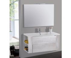 Mobile Da Bagno Sospeso 100cm Mazzoni Gold Bianco Frassinato