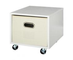 Cassettiera Portadocumenti Da Ufficio 36x40x35 Cm Con Ruote Vins Bianca