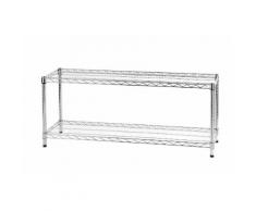 Scaffale In Acciaio Cromato 2 Ripiani Tosini Linea 2x35 - 35x121x50cm/