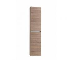 Mobile Da Bagno A Colonna 2 Ante In Melaminico 35x18x160cm Tft Ibiza Tabacco Chiaro