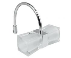 Applique Sopra Specchio Metallo Cromo Diffusori Cubici Vetro G9 Intec Spot-b-lele