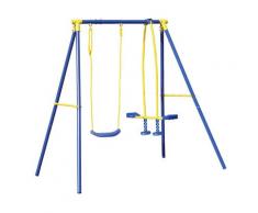 Altalena Da Giardino 3 Posti Con Cavallina 187x142x182 Cm