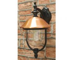Lampada Lanterna Da Parete 60w Bauer Copper Nero E Rame