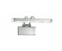 Applique Orientabile Metallo Cromo Diffusore Acrilico Lampada Bagno Led 4 Watt 3500 Kelvin Intec Led-w-epsilon/4w