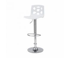 Sgabello Girevole Manchester Bianco Con Alzata A Gas Nuzzi