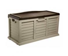 Cassapanca Baule Da Esterno Rettangolare 119x62x58 Cm In Resina Bauer Marrone