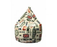 Poltrona A Sacco Pouf In Cotone Design Londra City Avalli