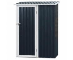 Casetta Box Da Giardino In Lamiera Per Deposito Attrezzi 143x89x186 Cm Miozzi Raw Grigio