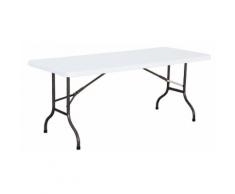 Tavolo Rettangolare Fisso Da Catering 183x76x74 Cm In Polietilene Vorghini Bianco