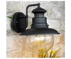 Lampada Lanterna Da Parete 60w Bauer Marina Nera