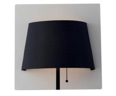 Applique Lampada Da Parete Moderna Metallo Bianco Paralume Nero Led 6 Watt Luce Naturale Ambiente Led-wharol-wb