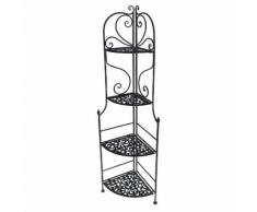 Scaffale Per Piante In Metallo 4 Piani 48x33h160cm Adami Jessica Nero