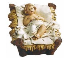 Gesù Bambino Nella Culla H11 Cm In Resina Per Presepe Natalizio Vanossi