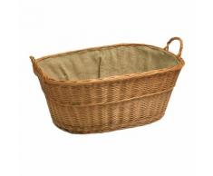 Cesta Portalegna In Vimini E Juta 74x51h32/38cm Adami Europeo