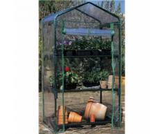 Serra 3 Ripiani Da Giardino In Alluminio Verniciato E Copertura In Pvc