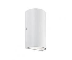 Applique Da Esterno A Led 2 A Mezzotubo Sovil Trump Bianco