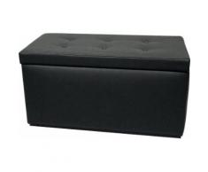 Baule Cassapanca Pouf Contenitore In Ecopelle Avalli Silvia Grigio Scuro