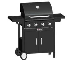 Barbecue A Gas Gpl A Pietra Lavica 4 Fuochi Manieri Arrosto Extra Lux Nero