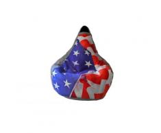 Poltrona A Sacco Pouf In Poliestere Design Bandiera Usa Avalli