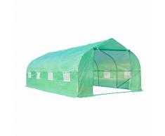 Serra Da Giardino 6x3x2 M Serra Con Tetto A Spiovente In Pe Per Piante Verde Miozzi
