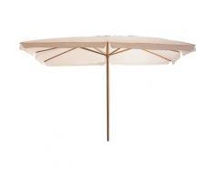 Ombrellone Da Giardino In Legno 3x3m Bauer Bianco