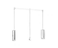 Appendiabiti Per Armadio 83-115 Cm Max 12kg In Acciaio Emuca Bianco