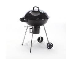 Barbecue A Carbone Carbonella Con Termometro Carrello E Raccoglitore Olio Taddei Round 61