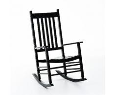 Sedia A Dondolo In Legno 69x86x115 Cm Miozzi Nero