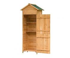 Casetta Attrezzi Armadio Da Esterno 2 Porte In Legno 79x49x190 Cm Miozzi