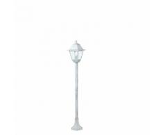 Lampada Palo Paletto Per Giardino Colore Bianco E Argento Per Esterno Linea Old Sovil