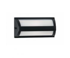 Applique Alluminio Antracite Diffusore Policarbonato Opale Esterno E27 Intec I-boston-ap