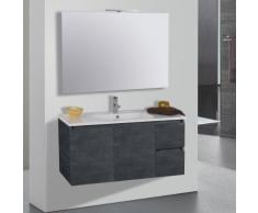 Mobile Da Bagno Sospeso 100cm Mazzoni Maiorca Light 2+2 Antracite