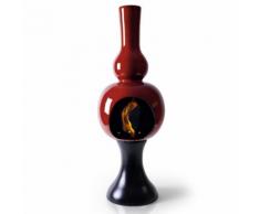 Camino A Bioetanolo Da Pavimento In Ceramica 32x95 Cm Ferazzoli Onda Rosso Lucido