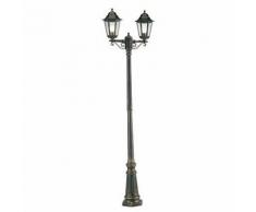 Lampada Palo Alto Due Luci Per Giardino Colore Nero E Oro Per Esterno Linea Merlet Sovil