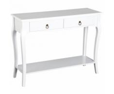 Tavolo Consolle Per Ingresso Bianco Opaco 100x33x76 Cm Benzoni