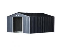 Casetta Box Da Giardino In Lamiera 3,4x3,82x2 M Miozzi Nera