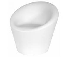 Poltrona Da Giardino 88x80x85cm In Polietilene Con Lampada Vanossi Happy Bianco Perla