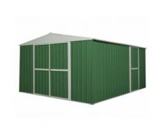 Casetta Box Da Giardino In Lamiera Verde Per Deposito Attrezzi 360x430x210cm Enaudi