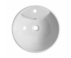 Lavabo Da Appoggio 45,5x46x18 Cm In Ceramica Pirali Bianco