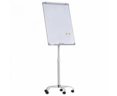 Lavagna Magnetica 62x60x194 Cm Con Ruote E Accessori Vins Bianca