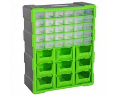 Cassettiera Box Per Accessori Minuteria Verde 38x16x47.5 Cm Fumeo