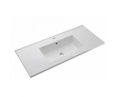 Lavabo Da Incasso 101x46,5x2 Cm In Resina Tftbianco Lucido