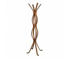 Appendiabiti A Stelo In Legno 4 Braccia 60x60h178cm Adami Ondulato Noce
