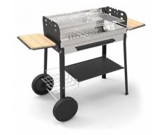 Barbecue A Carbone Carbonella In Acciaio Con Ripiani Laterali Ferraboli Orione