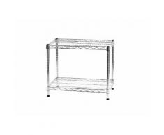 Scaffale In Acciaio Cromato 2 Ripiani Tosini Linea 2x35 - 35x60x50cm/