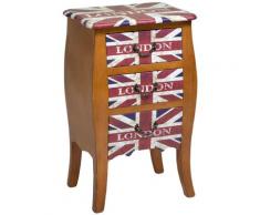 Cassettiera In Legno 3 Cassetti Adami London