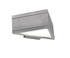 Lampada Applique Orizzontale Colore Alluminio Per Esterno Linea Three Livos