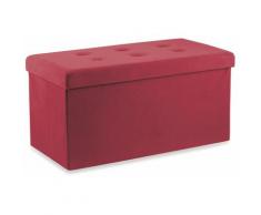 Baule Cassapanca Pouf Contenitore In Velluto Soriani Bordeaux